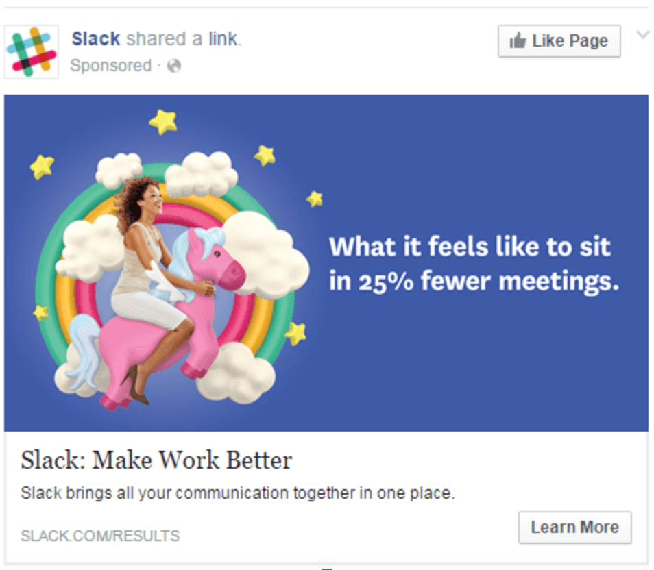 humorous facebok lead ad