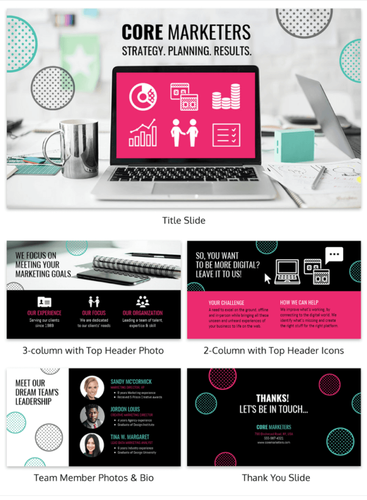 Creative agency sales deck template