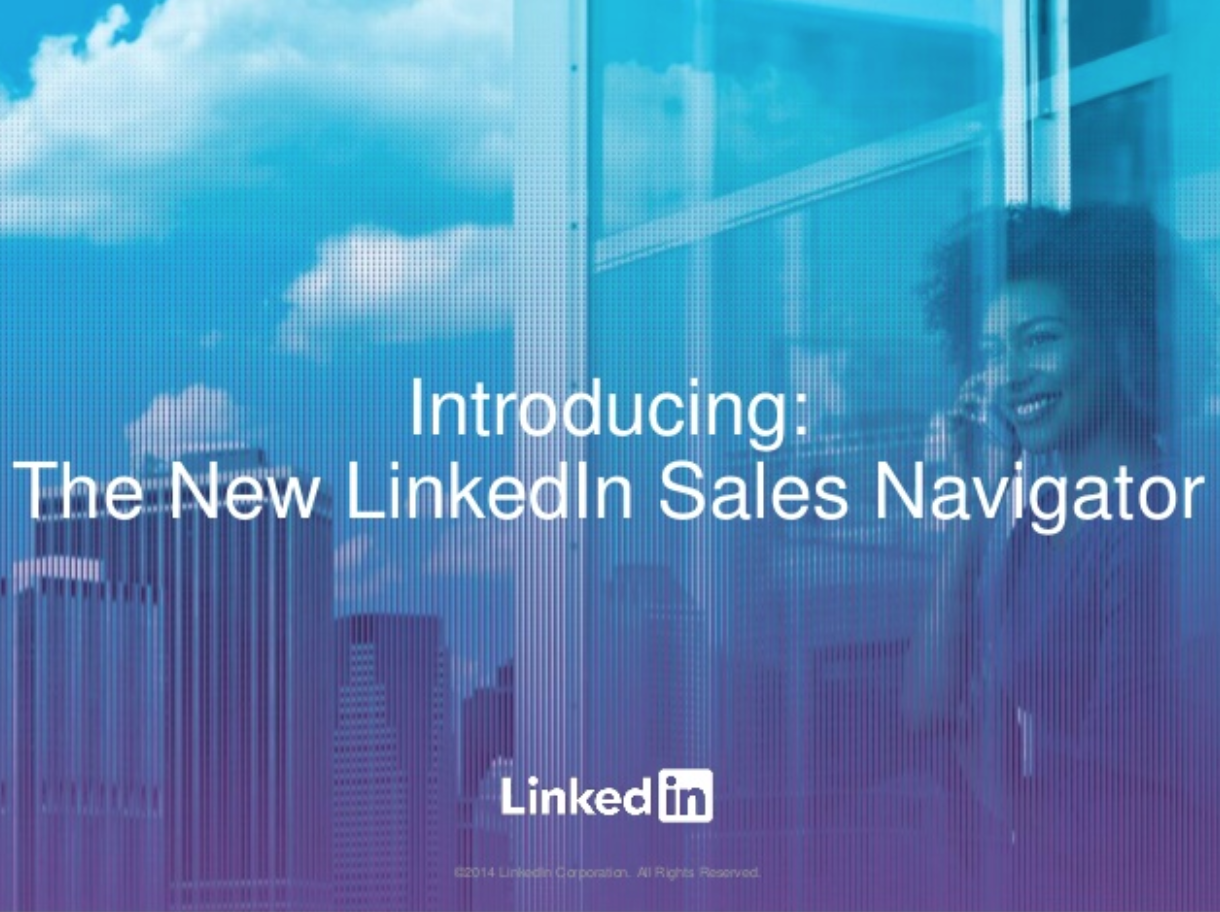 LinkedIn Sales Navigator sales presentation