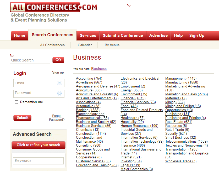 AllConferences.com Business Networking Conferences