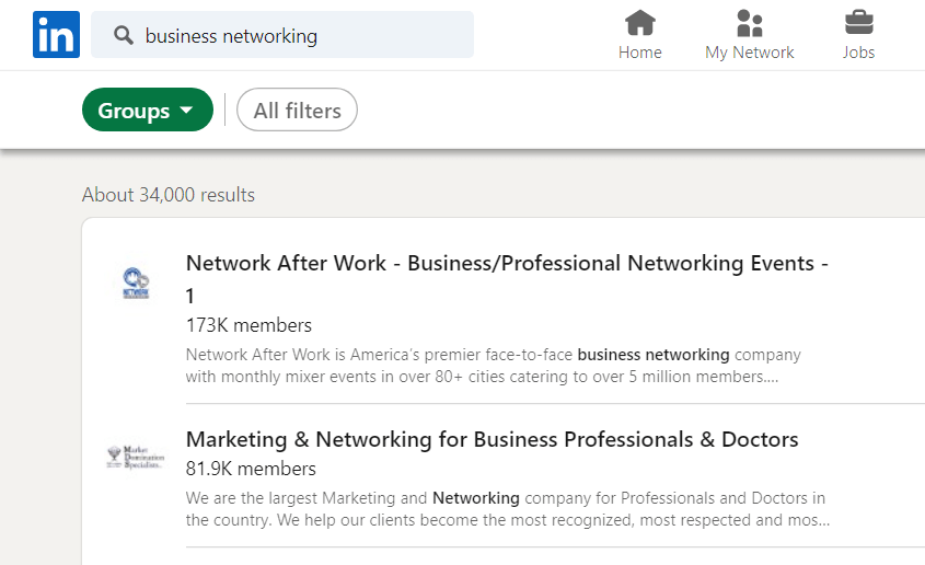 LinkedIn Business Networking Groups