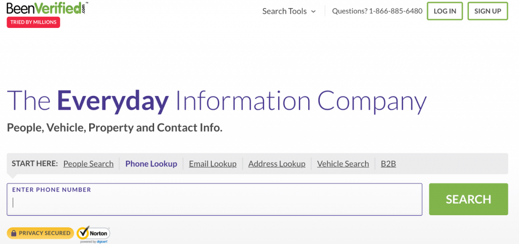BeenVerified reverse phone lookup