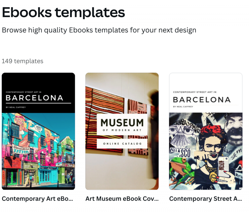 Canva ebook templates