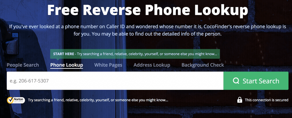 CocoFinder reverse phone lookup