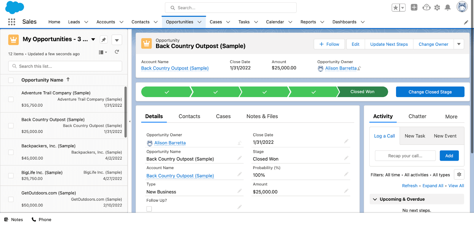 Salesforce pipeline management