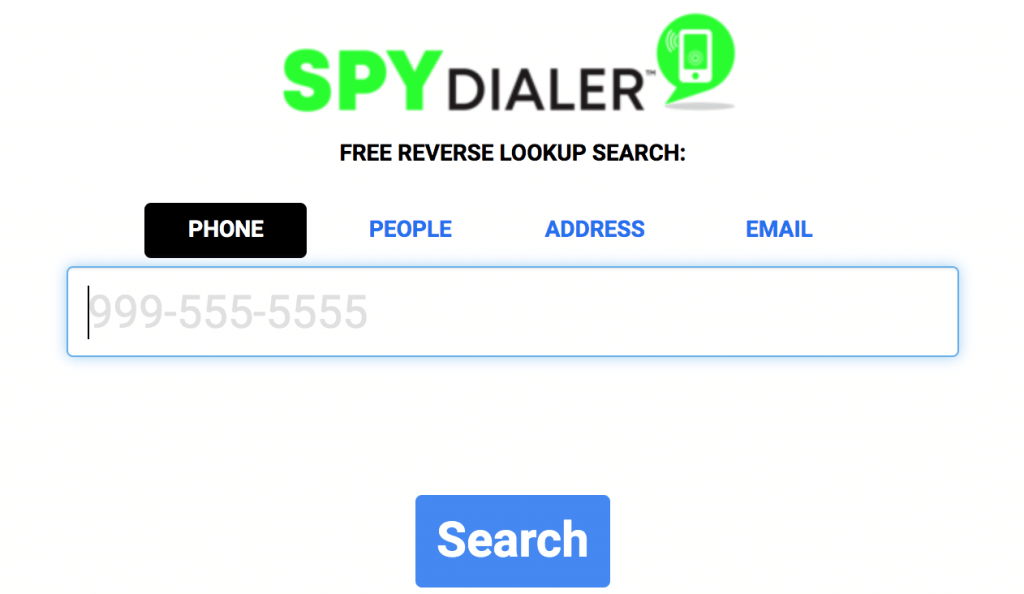 Spy Dialer reverse phone lookup