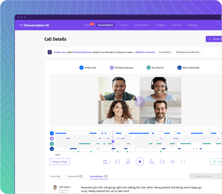 Revenue.io call analysis