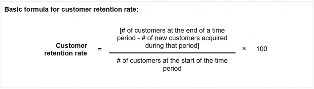 customer retention rate formula