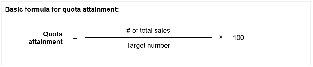 quota attainment formula