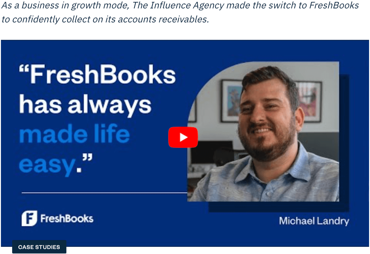Sales funnel stages Example video case study