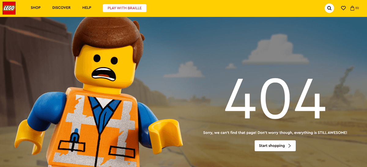 How to create landing pages Error 404 page example