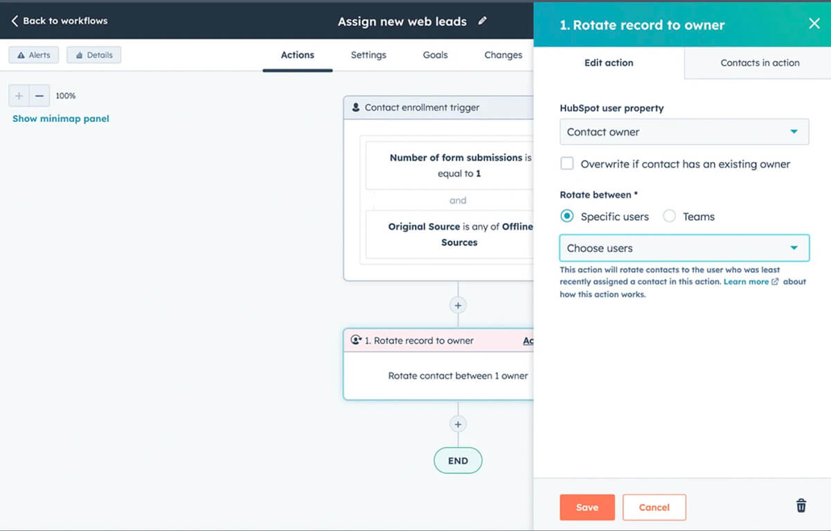 hubspot crm review lead management