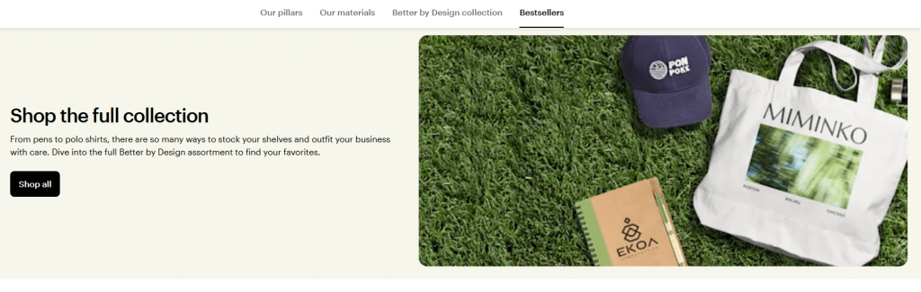 VistaPrint landing page featuring the Better By Design collection of products.